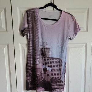 Cityscape Print Women's Tee Dress